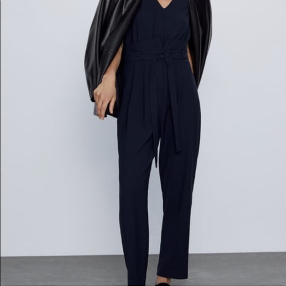 ZARA NAVY JUMPSUIT
